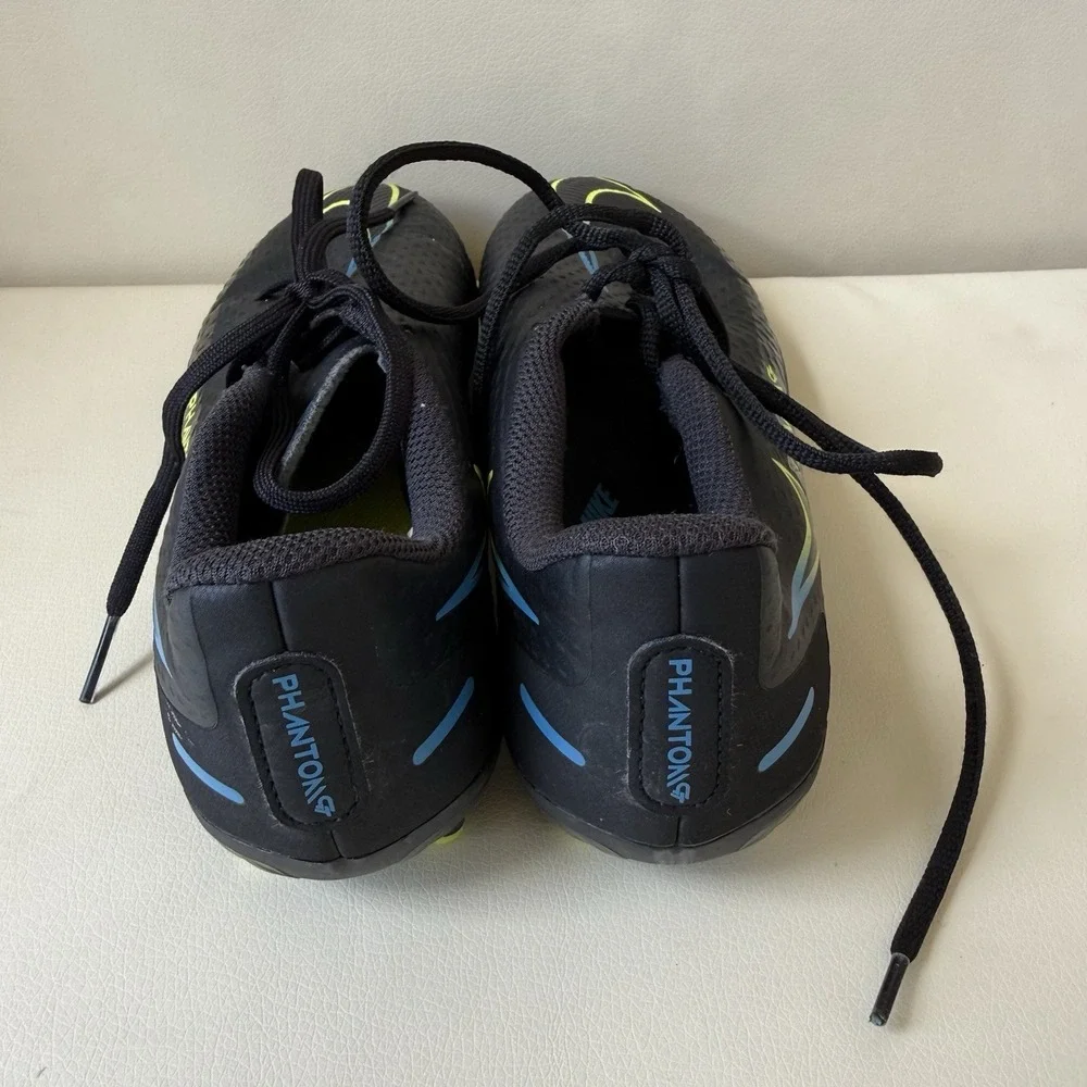 Nike Phantom GT/club FG/MG soccer Cleats Black Volt Blue Youth 3Y CK8476-090